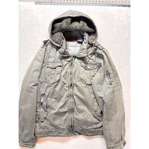 Distortion Men's jacket, Sz XL, Sherpa lined. Dark Grey